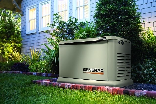 Generator in yard